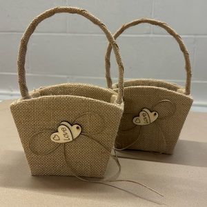 Burlap baskets